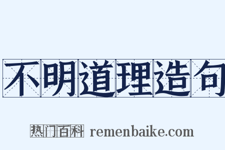 不明道理造句是什么意思的图片